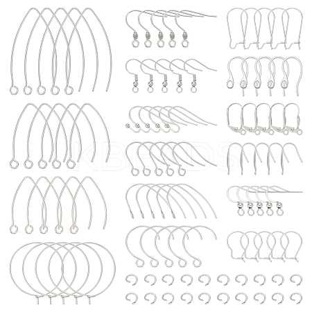 304 Stainless Steel & 316 Surgical Stainless Steel Earring Hooks & Earring Hooks & Jump Rings STAS-UN0002-89P-1