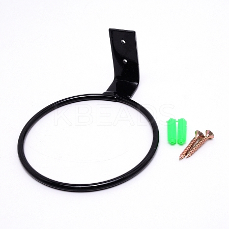 Metal Wall Mounted Bracket Planter Hook Flower Pot Ring For Indoors Balcony  Ring Holder Flower Planter LS-AJEW-WH0120-41B-1