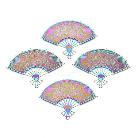 Ion Plating(IP) 304 Stainless Steel Filigree Pendants LS-X-STAS-T057-60-1