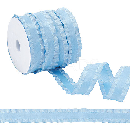 24.5~25 Yards Polyester Ruffled Ribbon SRIB-AR0001-11B-1