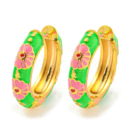 Rack Plating Brass Hoop Earrings EJEW-C102-43G-02-1