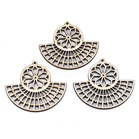 Undyed Natural Wooden Big Pendants LS-X-WOOD-N007-036-1