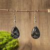 Resin & Alloy Dangle Earrings WGE62B3-03-1