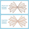 2Pcs Bowknot Polyester Rhinestone Shoe Decorations FIND-GO0002-35-3