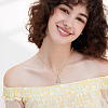 12Pcs Rack Plating Brass Micro Pave Cubic Zirconia Pendants ZIRC-HS0001-12-6