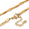 Ion Plating(IP) 304 Stainless Steel Snake Chains Necklaces NJEW-M075-02A-G-2