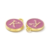 Golden Plated Alloy Enamel Charms ENAM-XCP0001-13K-3