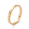 Ion Plating(IP) 201 Stainless Steel Oval Wrap Finger Ring for Women LS-RJEW-J051-23G-1
