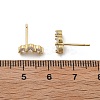 Brass Micro Pave Clear Cubic Zirconia Stud Earrings EJEW-R016-01G-01-5