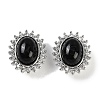 Natural Obsidian Sew on Rhinestone KK-P283-02A-P-1