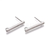 Non-Tarnish 304 Stainless Ear Stud Components STAS-M274-012A-P-2