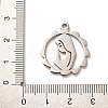 Non-Tarnish 304 Stainless Steel Pendants STAS-B054-08P-3