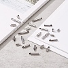 90Pcs 6 Style 304 Stainless Steel Slide On End Clasp Tubes STAS-YW0001-20-8