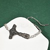 304 Stainless Steel Enamel Link Bracelets BJEW-P356-01A-P-2