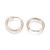 Ion Plating(IP) 304 Stainless Steel Huggie Hoop Earrings EJEW-F111A-17mm-RG-2