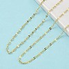 3MM Brass Dapped Chain Necklaces NJEW-P339-02B-G-2