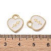 (Defective Closeout Sale: Enamel Yellowing) Golden Alloy Enamel Charms ENAM-XCP0001-47B-4