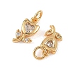 SHEGRACE Brass Micro Pave Clear Cubic Zirconia Charms XGRQ4N675-706G-2