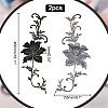 Peony Polyester Embroidery Ornament Accessories PATC-WH0008-04A-2