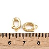Oval Brass Micro Pave Clear Cubic Zirconia Fold Over Clasps KK-A269-42G-3