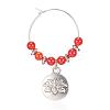 Natural Carnelian Wine Glass Charms AJEW-JO00154-03-2