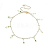 3Pcs Glass Beads Anklets AJEW-AN00720-3