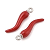 Rack Plating Alloy Enamel Pendants PALLOY-R451-07P-01-2