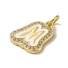Brass Micro Pave Cubic Zirconia Pendants KK-K354-02G-M-2
