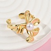 Brass Cuff Rings for Women RJEW-F182-06G-2