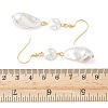 Electroplated 304 Stainless Steel Imitation Pearl Nuggets Dangle Earrings EJEW-Z129-08G-5