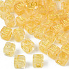 Transparent Golden Plating Acrylic Beads PACR-S219-24-1