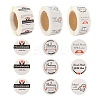 6 Rolls 3 Style Word Handmade with Love Self-Adhesive Kraft Paper Stickers DIY-LS0003-33-1