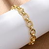 Brass Oval Link Chain Bracelets for Women Men LS-BJEW-K273-06G-2