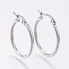 Tarnish Resistant 304 Stainless Steel Hoop Earrings X-EJEW-F105-09P-1