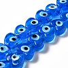Handmade Evil Eye Lampwork Beads Strands LAMP-E023-07B-06-1