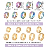 18Pcs 18 Styles Titanium & 201 Stainless Steel Plain Band Finger Rings for Women RJEW-UN0002-85-2