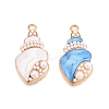 Rack Plating Alloy Enamel Pendants X-ENAM-N056-368KCG-2