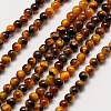 Natural Tiger Eye Round Bead Strands G-A130-3mm-E03-1
