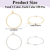 200Pcs 2 Colors Brass Wine Glass Charm Rings KK-SP0001-32B-2
