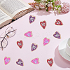 12Pcs 3 Colors Leopard Print Alloy with Acrylic Pendants FIND-SC0021-91-7