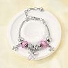 Alloy Enamel European Beads Charm Bracelets BJEW-F495-22P-1