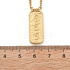 304 Stainless Steel Rectangle Number Pendant Necklaces NJEW-D300-01G-05-5