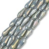 Electroplated Opaque Glass Beads Strands EGLA-L015-FR-B19-01-1