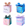 40Sets 4 Color Square Fold Paper Candy Boxes CON-MB0001-17-1