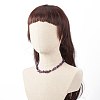 Natural Amethyst Chip Beaded Necklace NJEW-JN03824-03-3