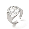 Non-Tarnish 304 Stainless Steel Open Cuff Rings for Women LS-RJEW-G291-03P-1