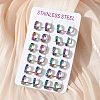 304 Stainless Steel Polishing Effect Hoop Earrings EJEW-M001-35A-2