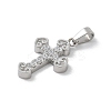 304 Stainless Steel Micro Pave Cubic Zirconia Pendants LS-STAS-Z107-08P-10-2