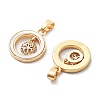 Brass Micro Pave Cubic Zirconia Pendants KK-L222-014G-2