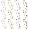 32Pcs 4 Colors Iron Brooch Findings IFIN-SC0001-81-1
